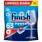 Pastillas para lavavajillas Finish Powerball All in 1 - 63 uds