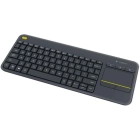Teclado Inalámbrico QWERTY Español Logitech K400 Plus con Touchpad