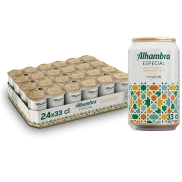 Cerveza Especial Alhambra, Pack 24 Latas 33 cl, 5.4% Vol.