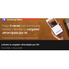 Cargador ultrarrápido 25W a 5€ en 5 pagos con Samsung Wallet.