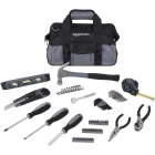 Juego de herramientas básicas Amazon Basics, 65 unidades con bolsa