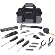 Juego de herramientas básicas Amazon Basics, 65 unidades con bolsa