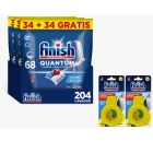 Pastillas Finish Powerball Quantum 204 y Ambientador Limón