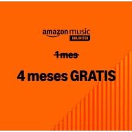 4 meses gratis de Amazon Music Unlimited para individual o familia