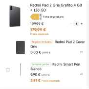Xiaomi Redmi Pad 2 con Funda y Smart Pen - 127€ Mi Points