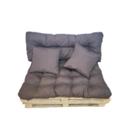Cojines para Palets: Asiento, Respaldo y 2 Decorativos Marrón