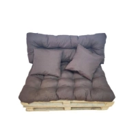 Cojines para Palets: Asiento, Respaldo y 2 Decorativos Marrón