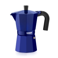 Cafetera Italiana Monix de Aluminio, 6 Tazas, Cobalto