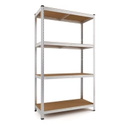 Estantería de Acero Galvanizado con 4 Baldas MDF 140x70x30 cm