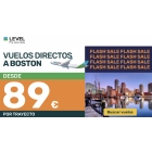 Vuelos a Boston desde 89€ ida y vuelta 179€