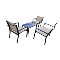 Jardín 4 piezas: sofá, 2 sillas y mesa incluida
