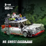 MOC de Coche Cazafantasmas: 609 Pcs de Bloques de Construcción