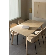 Mesa Comedor Madera Clara 150x90 cm Kerhen Marrón Fresno