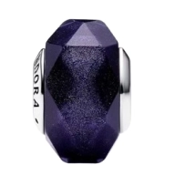 Charm Azul Facetado de Cristal de Murano Pandora