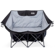 Silla Plegable Doble Acolchada con Toldo Ajustable