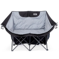 Silla Plegable Doble Acolchada con Toldo Ajustable