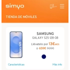 Samsung Galaxy S25 128GB - S25+ 256GB por 925€