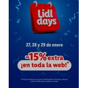 Extra 15% en toda la web: 27, 28 y 29