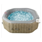 Spa octogonal hinchable de 6 plazas New York gris claro-marrón