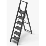 Escalera Plegable Ligera de Aluminio con 6 Pasos y 12 Piezas