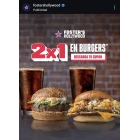 Cenas 2x1 en Fosters Hollywood de domingo a jueves