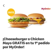 Tu primer pedido: Cheeseburguer o chicken burger con mayo gratis