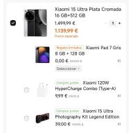 Xiaomi 15 Ultra, Pad 7 y Kit fotografía a 150€ con móvil