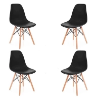 Sillas Dinamarca: Pack de 4 en Estilo Nórdico y Madera