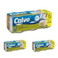 Atún Claro en Aceite de Oliva 3x Calvo Pack 6 x 65g