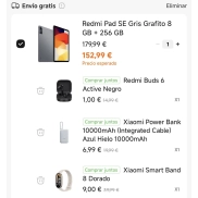 Pack Xiaomi: Tablet Redmi Pad SE 11, Auriculares, Powerbank y Band 8