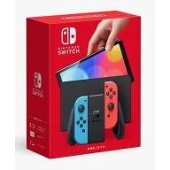 Nintendo Switch OLED - Blanco y Neón Azul/Rojo