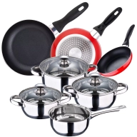 Batería de cocina y sartenes SAN IGNACIO en acero inoxidable