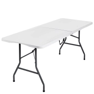 Mesa Rectangular Plegable para 4-6 Personas, 180 cm