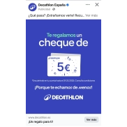 5€ Gratis en Decathlon para Cuentas Seleccionadas