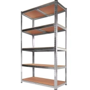 Estantería de Acero Galvanizado con 5 Baldas MDF, 180 cm