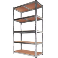 Estantería de Acero Galvanizado con 5 Baldas MDF, 180 cm
