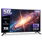Smart TV 50" 4K Android TV con Asistente Google y control por voz
