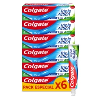 Pasta de Dientes Colgate Triple Acción, Pack de 6 x 75ml