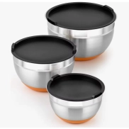 Boles de Acero Inoxidable BRA Efficient con tapa (12-24 cm)