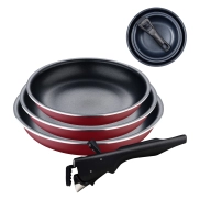 Sartenes Bergner Click&Cook Rojo - Juego de 4 Piezas