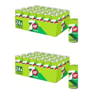 Pack de 48 latas 7 UP Zero Lima y Limón sin azúcares
