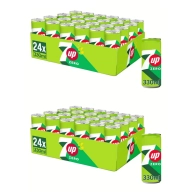Pack de 48 latas 7 UP Zero Lima y Limón sin azúcares