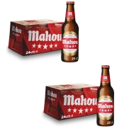 Pack de 48 Mahou 5 Estrellas, Cerveza Dorada Lager