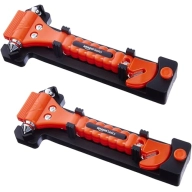 Cortador de cinturón y martillo rompecristales - Pack de 2