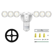 Luz LED exterior 45W, 6000LM, sensor de movimiento, IP65