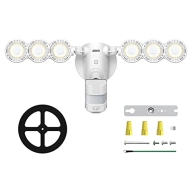 Luz LED exterior 45W, 6000LM, sensor de movimiento, IP65