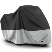Funda Impermeable para Moto 245x105x125cm Negra y Plateada