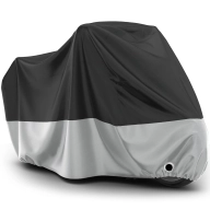 Funda Impermeable para Moto 245x105x125cm Negra y Plateada