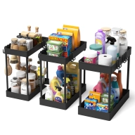 Organizador de 3 Unidades para Fregadero - Estante Doble Nivel