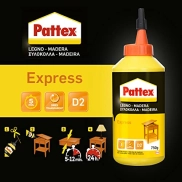 Pegamento Pattex express 750gr para madera, resistente al agua